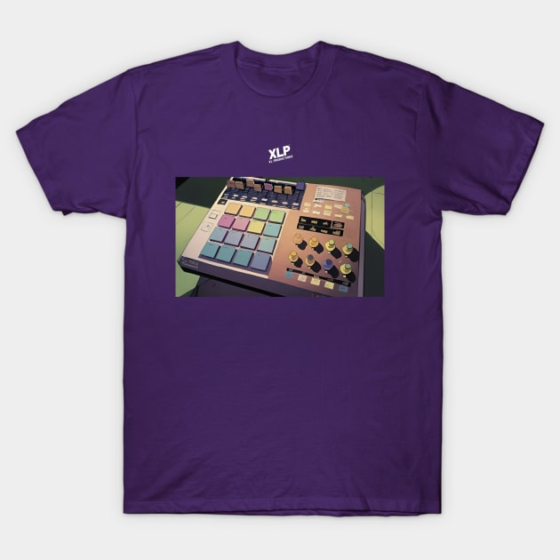 XLP Drum Machine T-Shirt 2 T-Shirt by XLP Distribution